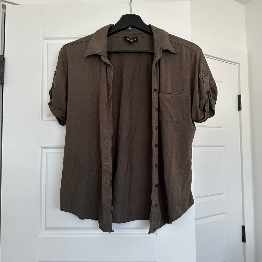 Bebe Button Up Top